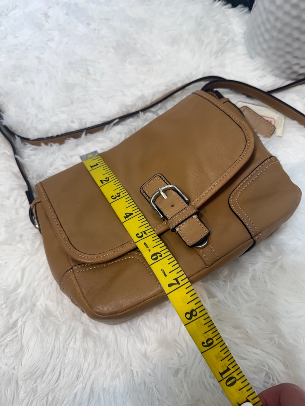 COACH Hadley Leather Field Shoulder Bag In Leather Natural - Picture 11 of 15